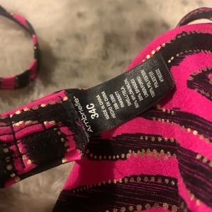 New without tags hot pink and black bikini swimsuit.